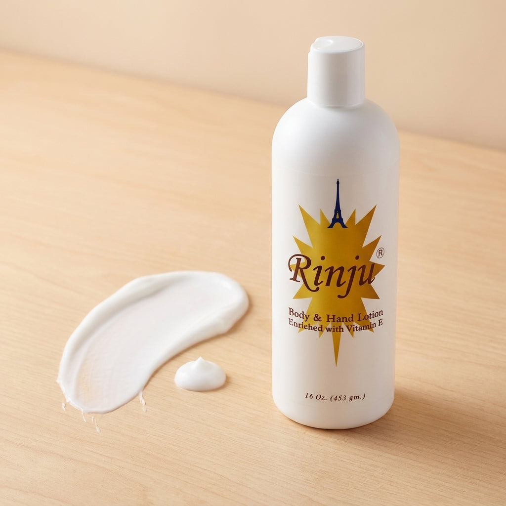 Rinju Gold body and hand lotion lightweight texture swatch