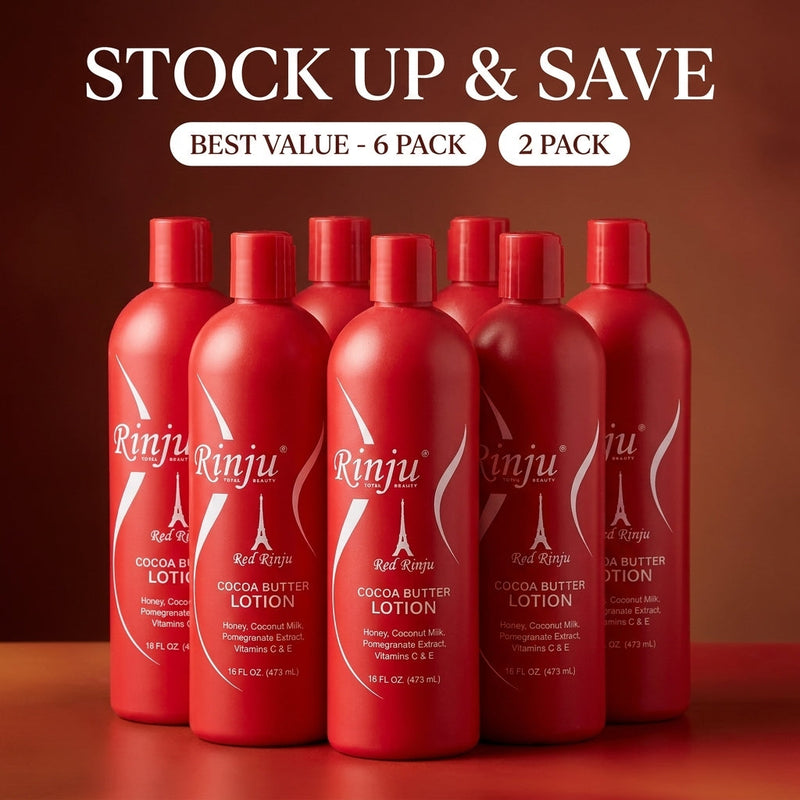 Red Rinju cocoa butter lotion value pack stock up and save