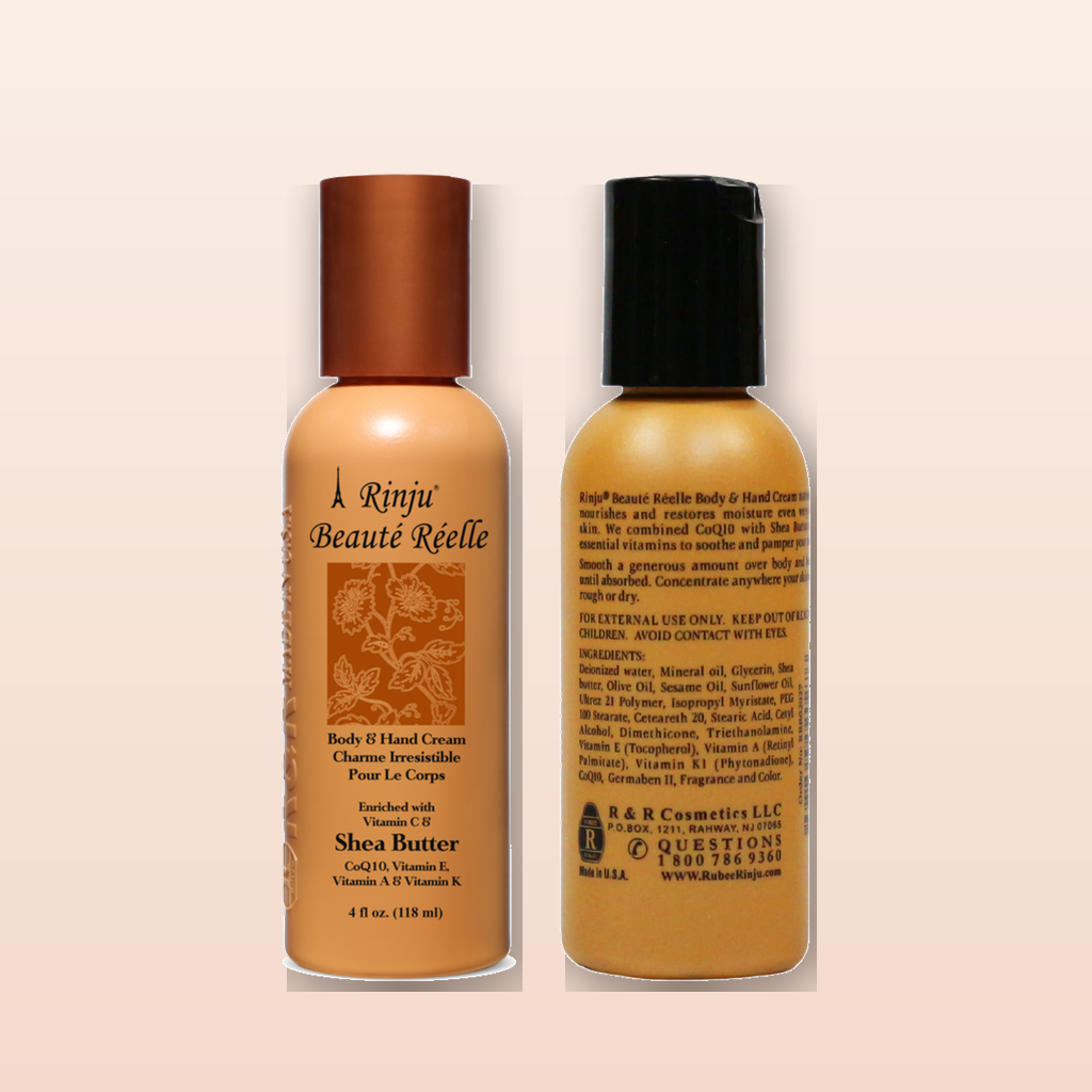 Rinju Beaute Reelle travel front and back label ingredients and directions