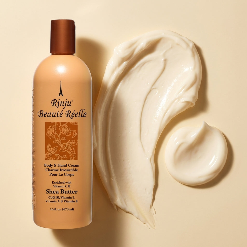 Rinju Beaute Reelle rich creamy lotion texture swatch